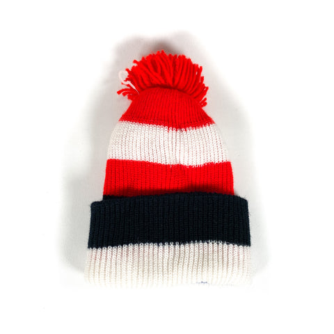 Vintage 70's Reversible Pom Beanie