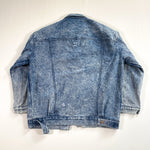 Vintage 90's Pacific Express Blue Denim Distressed Jean Jacket