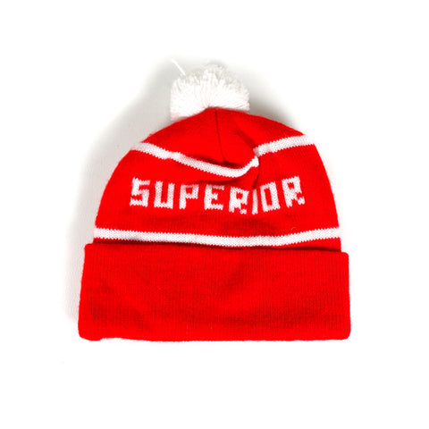 Vintage 90's Superior Red Pom Beanie