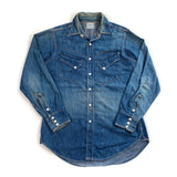 Vintage 50's Roebucks Selvedge Denim Snap Western Button Down Shirt