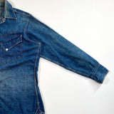 Vintage 50's Roebucks Selvedge Denim Snap Western Button Down Shirt