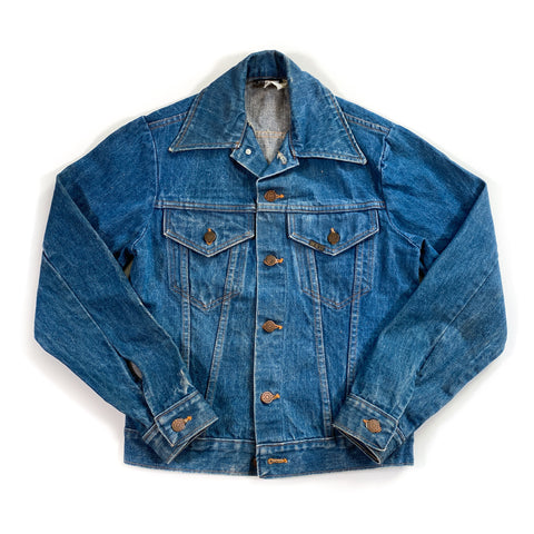 Vintage 80's Roebucks Western Wear Sears Blue Denim Jean Jacket
