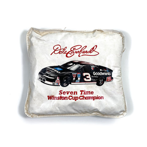 Vintage 80's Dale Earnhardt 7 Time Champ Winston Cup Sports Image Seat Cushion