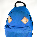 Vintage 90's Eastpak Leather Bottom Blue Backpack