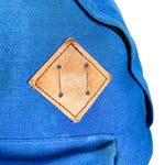 Vintage 90's Eastpak Leather Bottom Blue Backpack