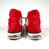 Vintage 90's Converse Red Chuck Taylor USA Made Hi-Top Size 9.5 Shoes