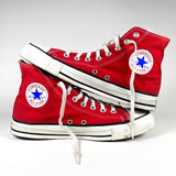 Vintage 90's Converse Red Chuck Taylor USA Made Hi-Top Size 9.5 Shoes