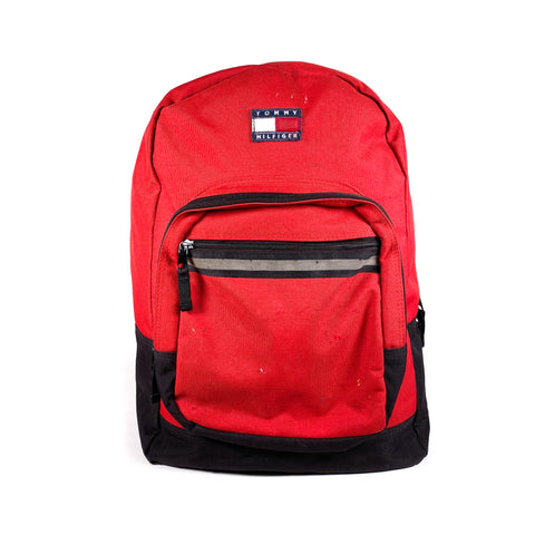 Vintage 90's Tommy Hilfiger Red School Bag Backpack