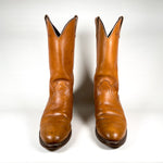 Vintage 90's LL Bean Brown Leather Cowboy Boots Size 11.5