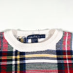 Vintage 90's Nautica Plaid Knit Sweater