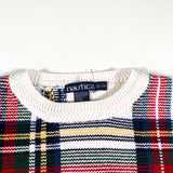 Vintage 90's Nautica Plaid Knit Sweater