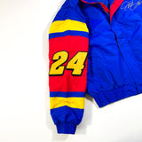 Vintage 90's Jeff Gordon DuPont Color Block Nascar Windbreaker Jacket