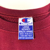 Vintage 90's Champion Brand Maroon Red Crewneck Sweatshirt