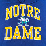 Vintage 90's Notre Dame Fighting Irish Blue Russell Hoodie Sweatshirt