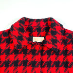 Vintage 80's Pendleton Women's Red Houndstooth USA Made Wool Jacket