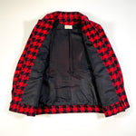 Vintage 80's Pendleton Women's Red Houndstooth USA Made Wool Jacket