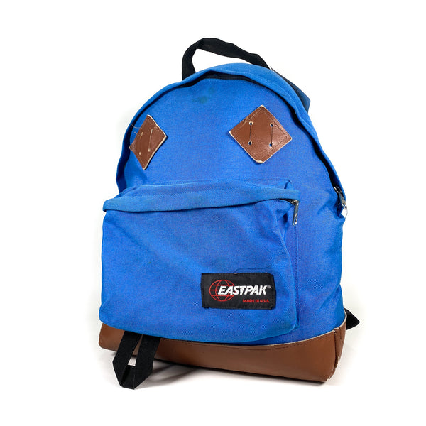 【デッドストック】EASTPAK Backpack Made in USA Eastpak Backpack Made In USA Green Leather Suede Bottom
