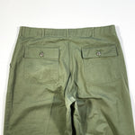 Vintage 1980 OG-507 Military Green Sateen 38 Waist Trouser Pants