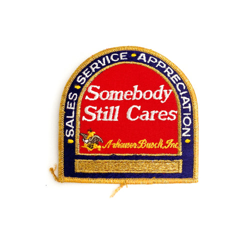 Vintage 90's Anheuser-Busch Somebody Still Cares Patch