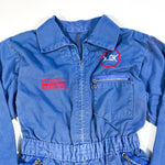 Vintage 60's Kids Astronaut Costume Space Commander Blue Overalls