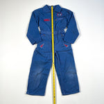 Vintage 60's Kids Astronaut Costume Space Commander Blue Overalls