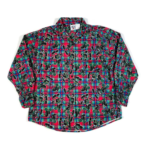 Vintage 90's Mickey Mouse Soft Longsleeve Button Down Shirt