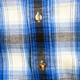 Vintage 80's St. John's Bay Blue Shadow Plaid Flannel Button Down Shirt