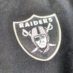 Vintage 90's Oakland Raiders Black Wool Made in USA Chalkline Coat