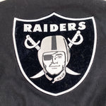 Vintage 90's Oakland Raiders Black Wool Made in USA Chalkline Coat