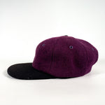 maroon and black hat