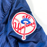 Vintage 90's New York Yankees Baseball Coaches Blue Satin Starter Jacket