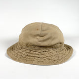 Vintage 60's Blank Beige Bucket Hat Youth Kids Fit Tan Plain 2