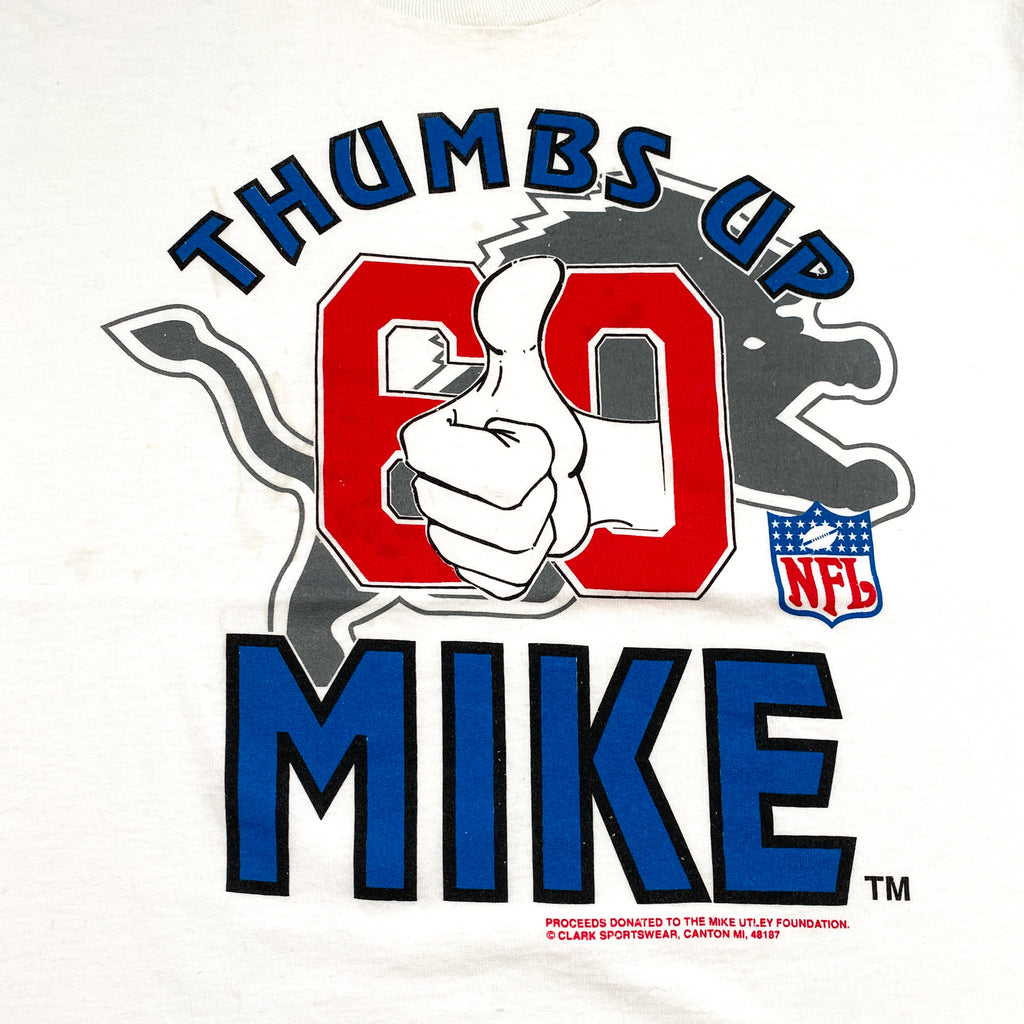 Vintage 90's Thumbs Up Mike Utley Foundation Detroit Lions NFL T-Shirt –  CobbleStore Vintage