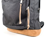 Modern Y2K Jansport Leather Bottom Black Backpack