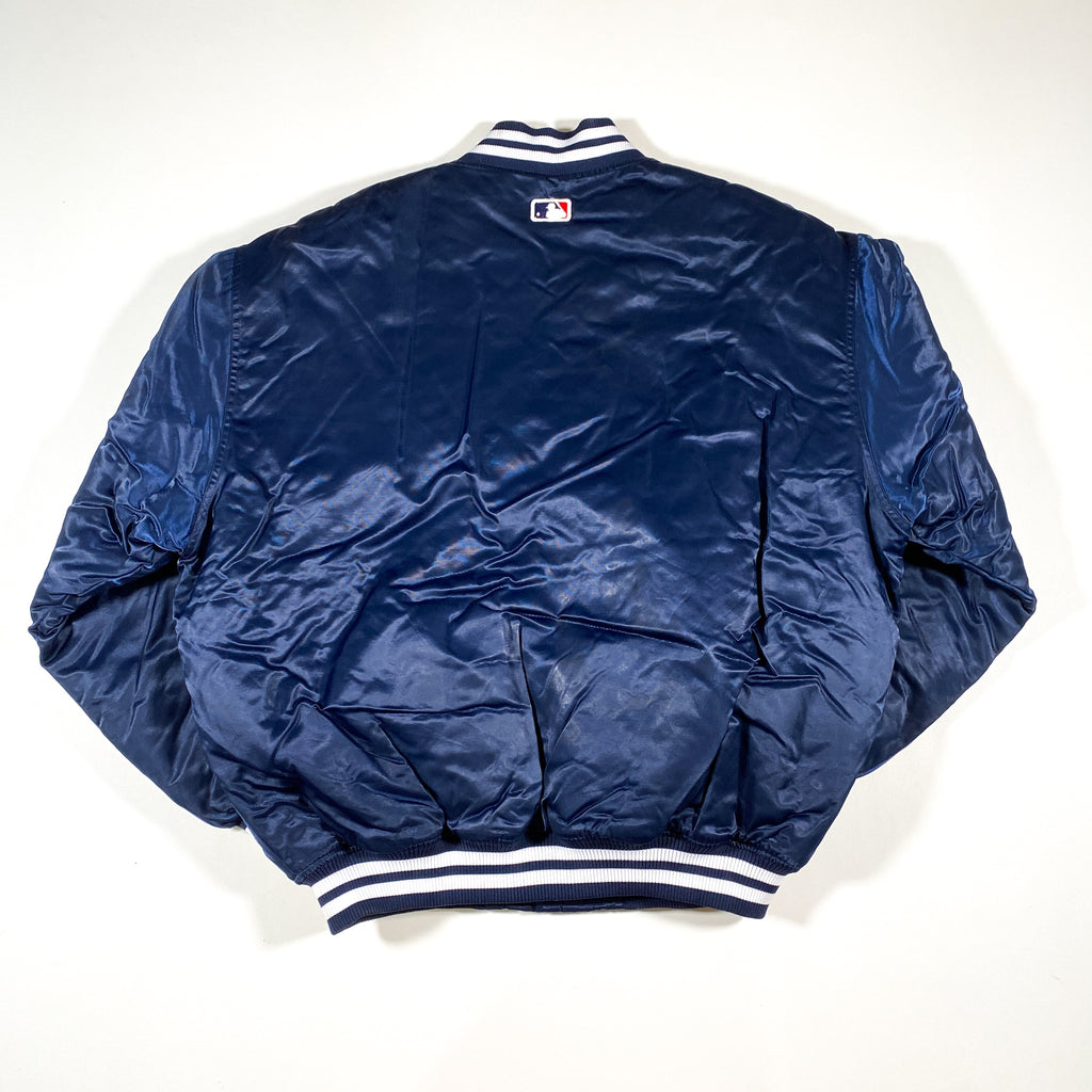 Men's Vintage 90's Starter New York NY Yankees Navy Blue Gray Puffer Jacket  Sz L