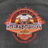 Vintage 2001 Harley Davidson Fat Boy Dockgate 20 England T-Shirt
