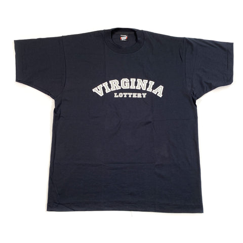 Vintage 90's Virginia Lottery Lotto Black Deadstock T-Shirt