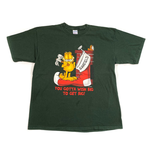 Vintage Y2K Garfield Wish Big Christmas Stocking T-Shirt
