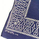 Vintage 70's Washfast Colors All Cotton Blue Selvedge RN 14193 Bandana