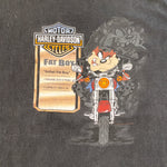 Vintage 2000 Harley Fat Boy Taz Looney Tunes T-Shirt