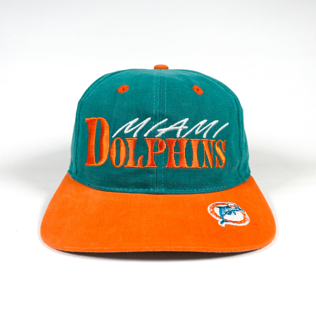 VINTAGE Miami Dolphins Hat Cap Snap Back Green Black NFL Football