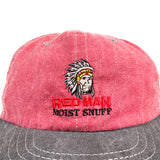 Vintage Red Man Chew Moist Snuff Tobacco Red USA Made Snapback Hat