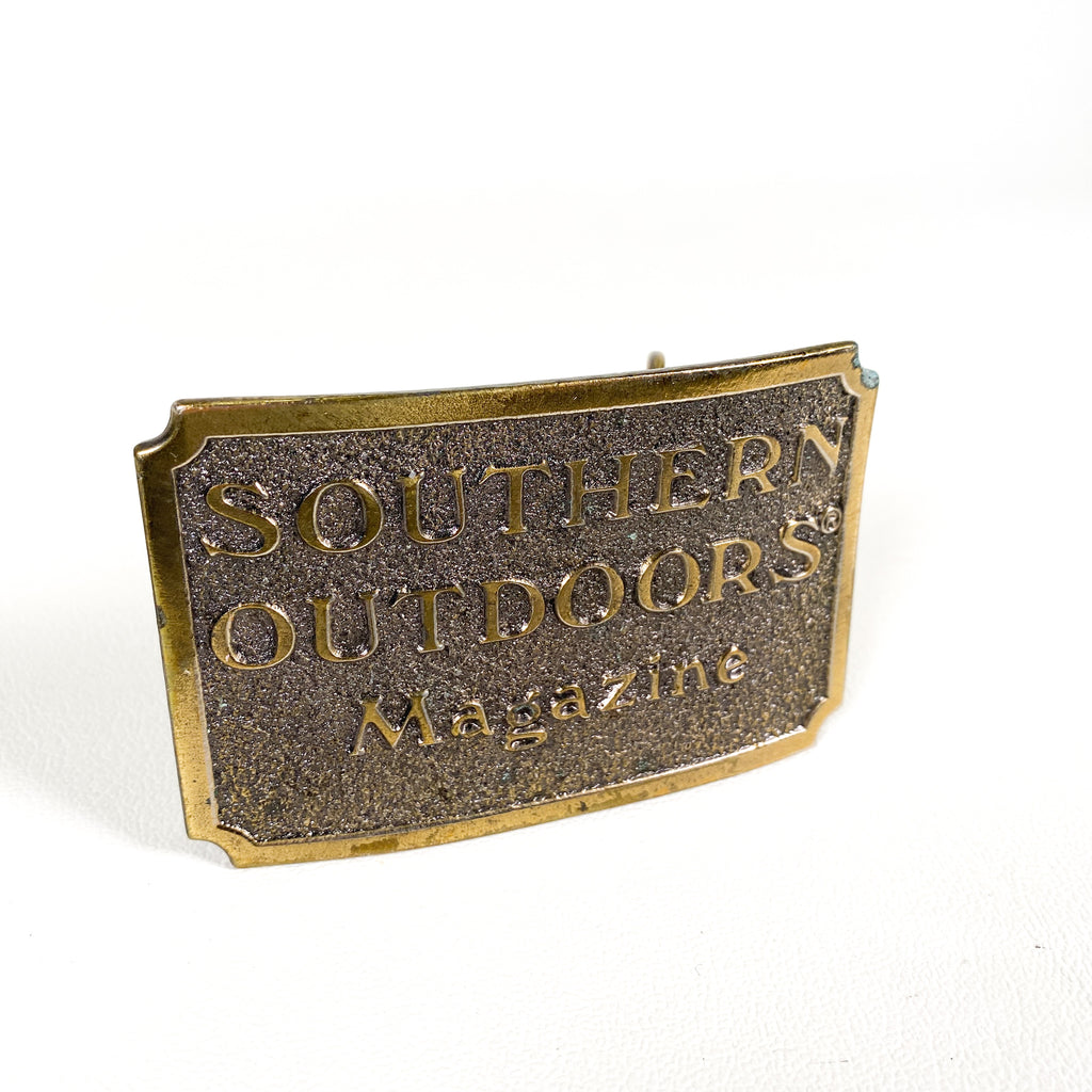 Vintage 1982 Southern Outdoors Magazine Brass Belt Buckle β CobbleStore ...