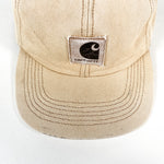 Vintage 90's Carhartt Heavy Canvas Beige Tan USA Made Snapback Hat