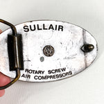 Vintage 80's Sullair Air Compressors Brass Belt Buckle