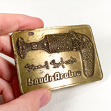 Vintage 80's Saudi Arabia Brass Belt Buckle