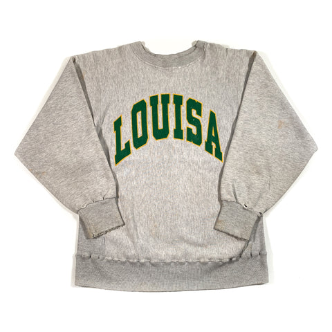 Vintage 90's Louisa Virginia Grey Reverse Weave Crewneck Sweatshirt