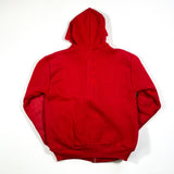 Vintage 60's Blank Red Zip Thermal Lined Made in USA Hoodie