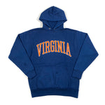 Vintage 80's UVA Virginia Cavaliers Flocked Medallion Hoodie