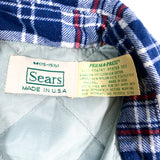 Vintage 80's Sears Perma-Prest Made in USA Flannel Button Down Shirt